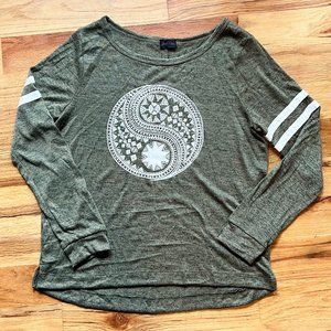 Sheila Rose Yin Yang design on long sleeve Super Soft Womens Top